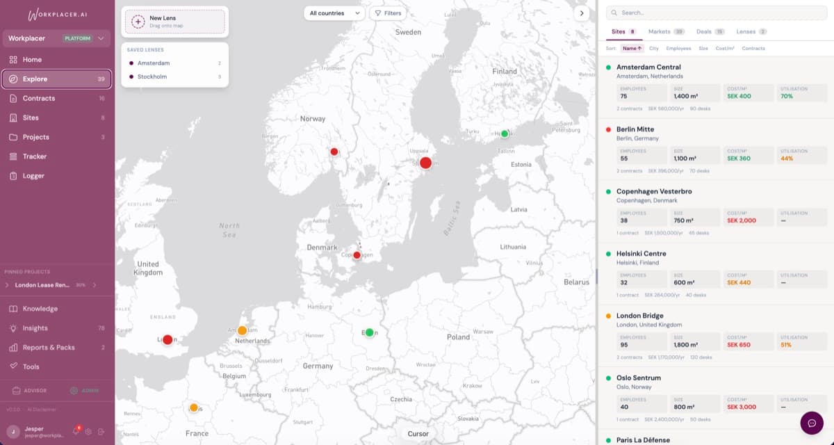 Portfolio Map & Market Areas