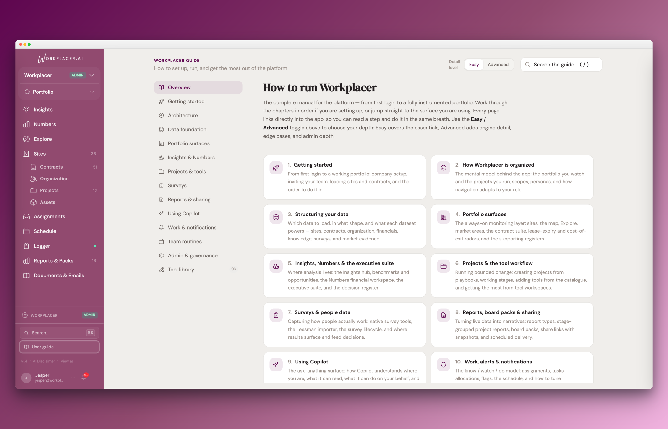 Workplacer now ships with its manual